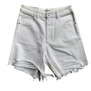 DL1961 NWOT White High Rise Vintage Distressed Emilie Short Women's 25